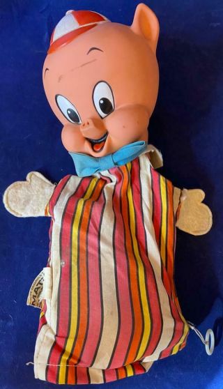 1962 Mattel Pull String Talker Mute No Audio Puppet Porky Pig