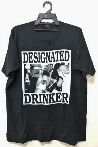 Vintage 1993 Old Ghost Design Designated Drinker John Grigley Skateboard T - Shirt