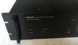 Vintage Nikko ALPHA 220 DC Stereo Power Amplifier Amp Rack Mount Made in Japan 2