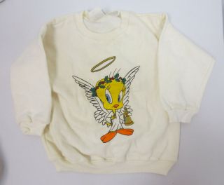 Tweety Bird Youth Xxs Crewneck Sweatshirt Vintage Vtg Cartoon Warner Bro Kids