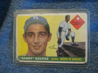 1955 Topps Sandy Koufax Rookie Card Brooklyn Dodgers Vintage