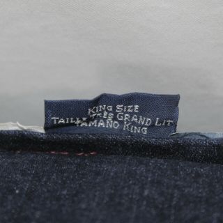 Ralph Lauren Vintage Denim Blue Tag Red Stitching King Size Comforter Bedspread 3