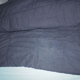 Ralph Lauren Vintage Denim Blue Tag Red Stitching King Size Comforter Bedspread 4