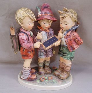 Goebel Hummel School Boys Figurine 170/iii Tmk 5 Large 9.  5 " Vtg 1972 - 1979 Signed