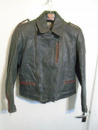 Vintage German Ww2 Horsehide Aero Leather Luftwaffe Jacket Size S