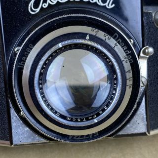 Exakta B V - 5 1937 Vintage Film Camera W/ Xenar 7.  5cm 2.  8 & Leather Case - VIEW 4