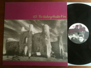 U2 The Unforgettable Fire Uk 1st Press Textured Vinyl Lp Record 1984 Island U2 5