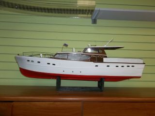 Vintage Sterling Model Rc Boat Chris Craft Motor Yacht Wooden Large 40 "