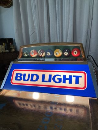 Vintage Bud Light Pool Billiard Table Light