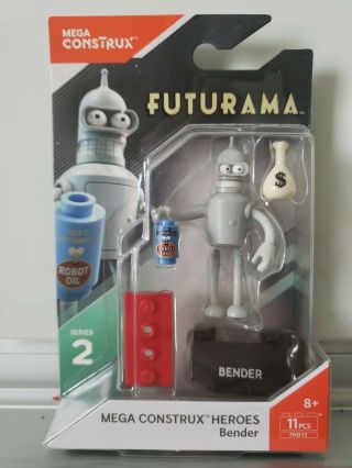 2017 Mega Construx Heroes Futurama Bender Mini Figure Series 2 (11pcs)