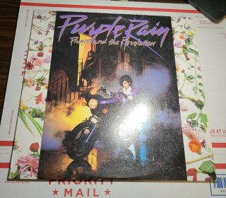 Prince And The Revolution Purple Rain Vinyl Lp Record 1984 With Insert Poster
