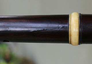 Vintage Geib York Boxwood Flute 1820s Maiden Lane Baroque Antique 5