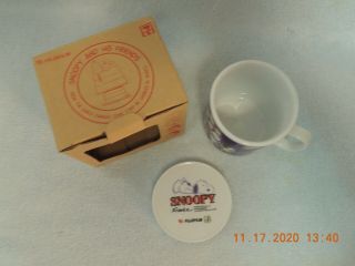 - - Rare Snoopy & Friends Ceramic Mug/ Cup with Lid - - Fujifilm & 7 Eleven 2