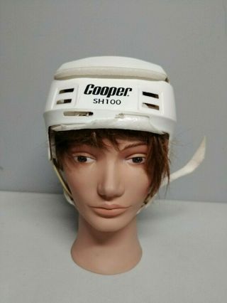 Vintage Cooper Sh100 / Sh 100 White Hockey Helmet Hurling Sk100 Style