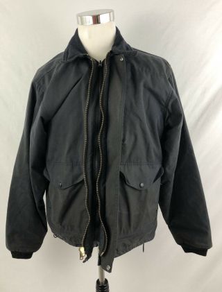 Vintage Filson Tin Cloth Double Zipper Hunting Jacket Mens Rare Sz Large L Usa