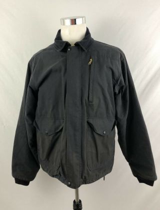Vintage FILSON Tin Cloth Double Zipper Hunting Jacket Mens Rare Sz Large L USA 2