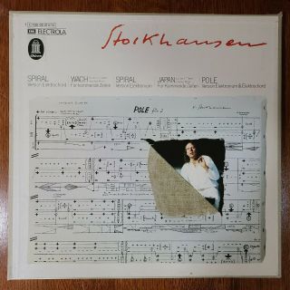 Lp Karlheinz Stockhausen " Spiral/wach/japan/pole " 2 Lp Box 1973 Lps M/cover G