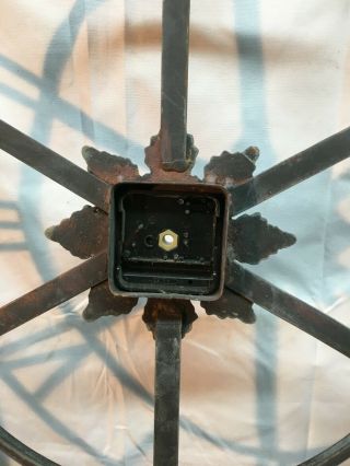 Vintage Large Architectural Salvage Brass Clock Face Wall Clock 36in x 36in Art 6