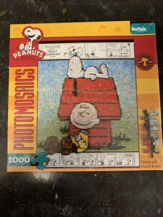 Peanuts Snoopy & Charlie Brown Photomosaic 1000 Piece Puzzle -