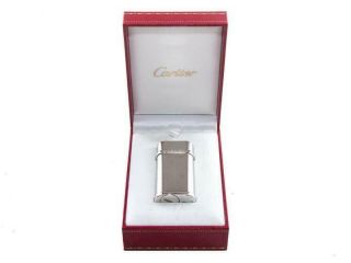 Vintage Authentic Cartier Lighter With Silver Box