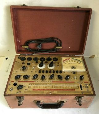 Vintage Hickok Model 600a Dynamic Mutual Conductance Tube Tester - Powers Up