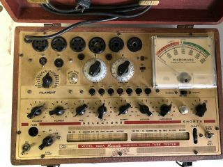 Vintage Hickok Model 600A Dynamic Mutual Conductance Tube Tester - Powers Up 3