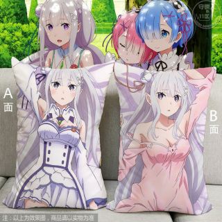 Anime Re:zero Kara Hajimeru Isekai Seikatsu Dakimakura Pillow Case Gift Cg1