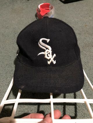 Vintage Chicago White Sox American Needle Blockhead Wool Snapback Hat Cap Tupac