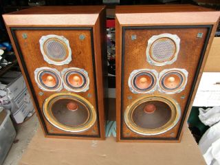 Vintage Klh Model 5 Acoustic Suspension Speaker System Set 2 Speakers 1970s