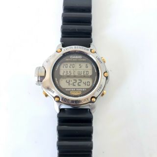 Casio Dep - 600 Digital Watch Diver 200m Log Memory 971 Twin Sensor Dep600 Vintage