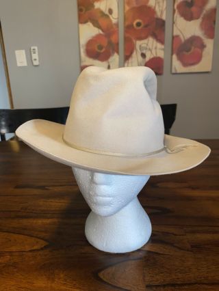 Vintage Stetson " The Open Road " 3xxx Beaver Felt Hat Fedora Cowboy Western 7 5/8