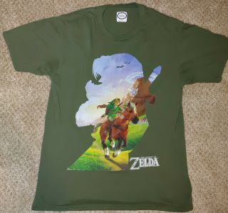 Nintendo The Legend Of Zelda Link Epona Ride Premium Cotton T - Shirt
