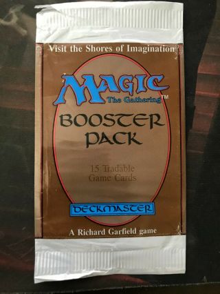 Empty Alpha / Beta Booster Pack - Wrapper Only - Shape - Vintage Magic Mtg
