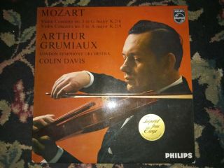 Arthur Grumiaux - Davis / Mozart Violin Concertos 3 & 5 / Philips Hi - Fi Stereo