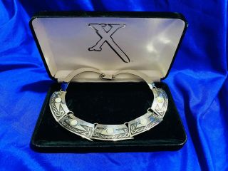 Vintage Xena WP Sterling Silver Chakram Necklace with box bag No Prop 2