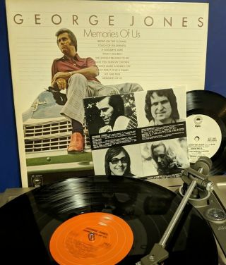 George Jones Memories Of Us Epic 1975 Record Lp Album,  45 Rpm Demo