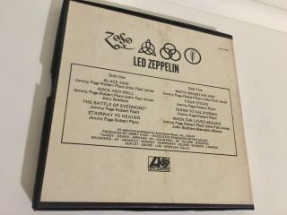 Led Zeppelin IV Zoso 3 3/4 IPS Reel To Reel Vintage 3