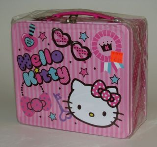 Hello Kitty Pink Metal Lunch Box Lunch Tote Sanrio Licensed