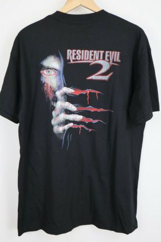 Vintage 1998 Resident Evil 2 Capcom Video Game Promo T Shirt Xl Playstation N64