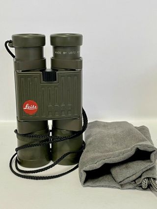 Vintage Leica Leitz Trinovid 10x25 Bca Safari Green Binoculars Portugal