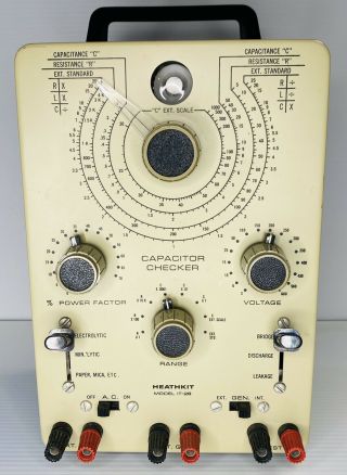 Vtg Heathkit It - 28 Capacitor Checker Tester Lcr Bridge Ham Radio Electronic Tool