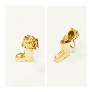 Vintage 9ct Gold Puss In Boot Cat Charm