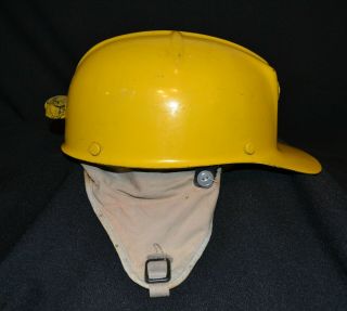 Vintage Msa Comfo Cap Low Vein Miners Helmet - Yellow