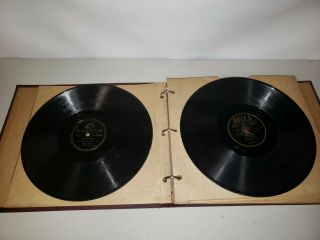 11 Vintage 78 Rpm Records In A Storage Book / Binder Album See List 10 Inch