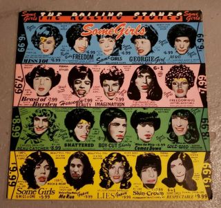 Rolling Stones Some Girls Lp Classic Rock 1978 Vintage Vinyl Record