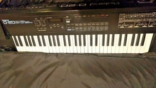 Vintage Roland D - 20 Multi Timbral Linear Synthesizer Sequencer Keyboard