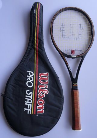 Vintage Wilson Pro Staff 6.  0 85 Tennis Racket 4 1/2 Sampras St.  Vincent Koq