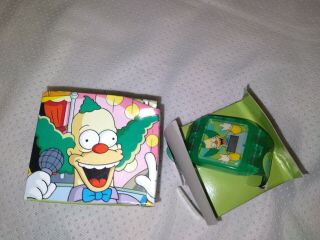 Vintage Simpsons Talking Krusty the Clown Wrist Watch Burger King 2002.  NIB 3