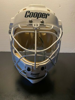 Vintage Cooper Sk2000l Helmet Hm - 30 Cage Cooper Hm30 Chin Sling Goalie Combo