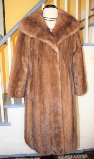 Fabulous Vintage Autumn Haze Mink Fur Coat 3/4 Sleeve Women 